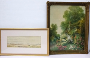 Lot 266 - 2 x pieces - Mabel Withers (1870 - 1956) Framed Watercolour Grey Day,