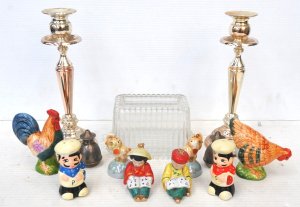 Lot 288 - Lot of Ceramic Salt & Pepper Shakers & Others incl Pair of EPN