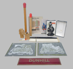 Lot 296 - Box lot - Mixed items - large novelty oversized Match Cigarette Lighte Lot 296 - Box lot - Mixed items - large novelty oversized Match Cigarette Lighte