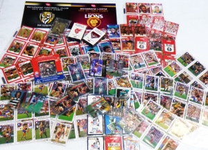 Lot 299 - Box Lot of Football trade cards & Footy Stamps inc, 1990s & ot