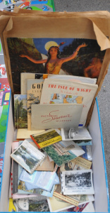 Lot 302 - Box lot of Vintage Ephemera incl Boomerang Sing-A-Long Booklet, Photo
