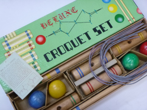 Lot 304 - Boxed Vintage Japanese Croquet Set - very good condition