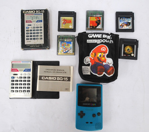 Lot 310 - 2 x Vintage Video Game Items incl Vintage Casio BG-15 Electronic Calcu