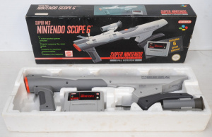 Lot 320 - Original Boxed Super SNES Nintendo Scope 6 Controller PAL Version w Ni Lot 320 - Original Boxed Super SNES Nintendo Scope 6 Controller PAL Version w Ni