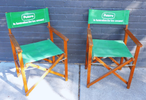 Lot 343 - Pair c1983 Peters is Australian for Ice- cream Advertising canvas Deck Lot 343 - Pair c1983 Peters is Australian for Ice- cream Advertising canvas Deck