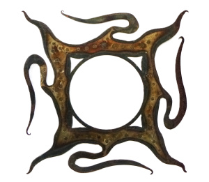 Lot 344 - Vintage Brutalist Laser Cut Metal Picture Frame - approx 60cm H, 8 ten Lot 344 - Vintage Brutalist Laser Cut Metal Picture Frame - approx 60cm H, 8 ten