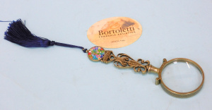 Lot 358 - Boxed Italian Bortoletti Magnifying glass with Millefiori finial - sc