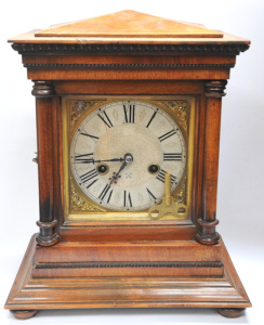 Lot 376 - Vintage Edwardian Mantle Clock made by HAC in Wurttemberg - Classical