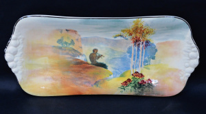 Lot 377 - Royal Doulton Aust Series Ware Rectangular Plate - Pipes of Pan D4784
