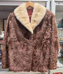Lot 15 - Vintage Williams of Kew brown Persian lamb Jacket with blonde Mink shaw