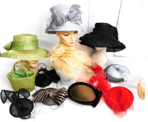Lot 20 - Large group Ladies hats & fascinators inc wide rimmed pale green st