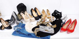 Lot 22 - 2 x Boxes ladies designer shoes & clothes inc Princess charlotte je