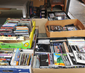 Lot 37 - 6 x Boxes of Assorted CDS & DVDs incl Def Leppard, Beastie Boys, An