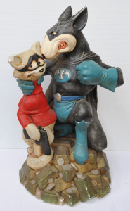 Lot 71 - Large vintage c1990 David Blight Plasterware Figure - Super Bully - sig