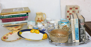 Lot 85 - 2 x Boxes mixed items inc Ceramic Jugs, Robert Gordon bowl & Platte