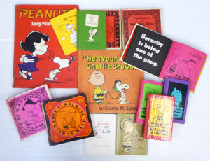 Lot 98 - Group Lot vintage HC Peanuts Comic Books - incl 'He's Your Dog Charlie