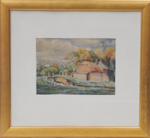 Lot 126 - Jasper Brett (British, Active c1900) Gilt framed Watercolour - The Old