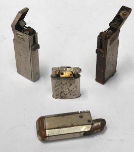 Lot 146 - lot of Vintage Cigarette Lighters incl Engraved Lighter for the Centen