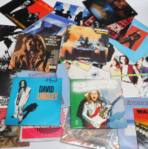 Lot 173 - Group Lot of Vintage Vinyl LP Records incl David Lindley, Rick Derring