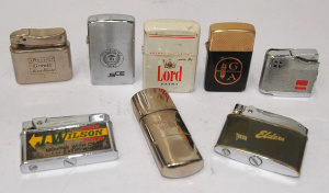 Lot 197 - group lot of Vintage Advertising Lighters incl JW Wilson, Grants Scotc