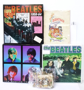 Lot 215 - Group lot of Beatles items inc, sc book The Beatles Illustrated Lyrics