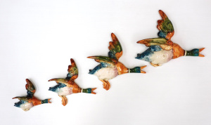 Lot 251 - Vintage Set of 4 Beswick Graduating Mallard Duck Wall Plaques Model 5