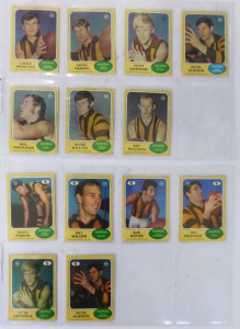Lot 274 - c1970 & 1972 Vintage Scanlens Series Hawthorn Footy Cards inc Pete