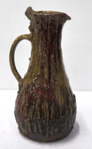 Lot 285 - Hatton Beck (1901 - 1994) Large Australian Pottery Jug - Incised verti