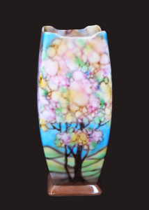 Lot 287 - Art Deco English Falconware Maytime pattern Vase 27cm H