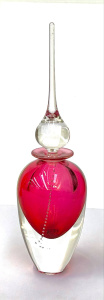 Lot 292 - Michael Hook Australian Art Glass modernist perfume bottle - Cerise in