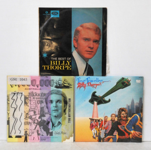 3 x Vintage Billy Thorpe Vinyl LP Records incl Million Dollar Bill LP (Texta Mar