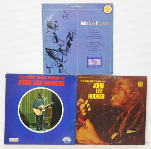3 x Vintage John Lee Hooker Vinyl LP Albums incl Greatest Hits, The Great Blues