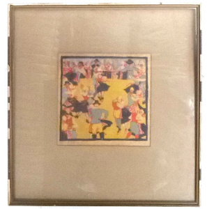 Margaret Dormann (1910 - ) Framed Colour Woodblock print - Swedish Dancers - Sig