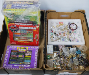 2 x Large Boxes Costume Jewellery - incl Cloisonne Bangle, Necklaces, Earring Se