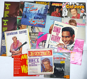 Box Lot Mixed Vintage 1950s-60s LP Vinyl Records - incl Jimmy Little, Rob-R G, C