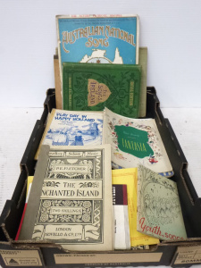 Box lot of Vintage Sheet Music & other Ephemera inc, Australian National Son