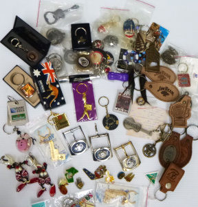 Box Lot Vintage Key Rings & Other Items - incl Pearl Jam, Guns N Roses, Neil