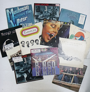 Group Lot Assorted Vintage Vinyl LP Records - incl Eric Clapton, Suzi Quatro, Ri