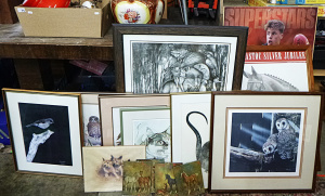 Group lot of framed animal prints inc, Ldt Ed Paul Margocsy Tawny Owls, Barasto