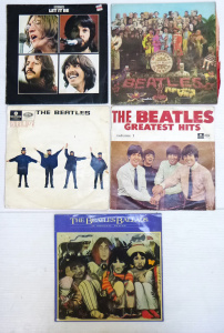 Group Lot Vintage Classic Beatles Vinyl LP Records - incl Let It Be, The Beatles