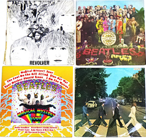 Group Lot Vintage Classic Beatles Vinyl LP Records - incl Revolver, Magical Myst
