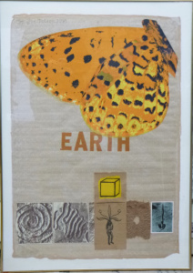 Joe Tilson (British 1928 - 2023) Large Framed Mixed Media - 'Alcheringa 4 Earth'