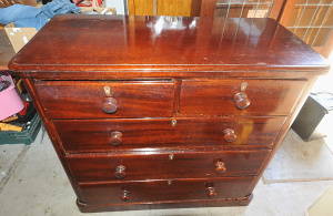Lot 11 - c1930s Victorian Style Cedar Chest of Drawers w Five Drawers to Front -