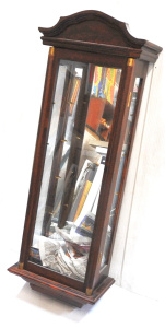 Lot 16 - Vintage style Wall Mountable Display Cabinet - shaped like a clock case Lot 16 - Vintage style Wall Mountable Display Cabinet - shaped like a clock case