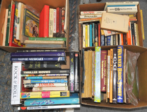 Lot 50 - 4 x Boxes of Mostly Rock n Roll & Movie Books Lot 50 - 4 x Boxes of Mostly Rock n Roll & Movie Books