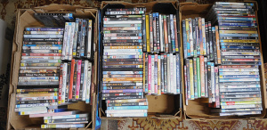 Lot 53 - 3 x Boxes of Assorted Tv & Movie DVDs incl Action Movies, Comedies