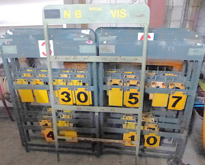 Lot 77 - Group Lot Vintage Metal Lawn Bowls Score Boards - incl Flip over metal