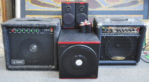 Lot 86 - Group lot - Hyundai PC Speaker System & 2 x Guitar Amplifiers incl