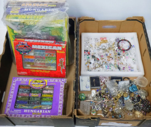 Lot 90 - 2 x Large Boxes Costume Jewellery - incl Cloisonne Bangle, Necklaces, E
