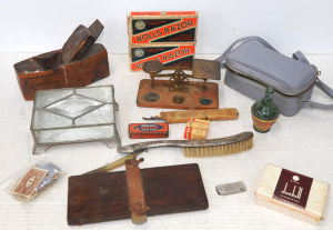 Lot 117 - Box Lot Mixed Vintage Items - incl AMathieson & Son Glasgow Carpen Lot 117 - Box Lot Mixed Vintage Items - incl AMathieson & Son Glasgow Carpen